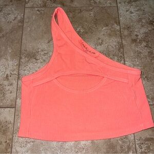LF Emma and Sam neon cut out one strap top